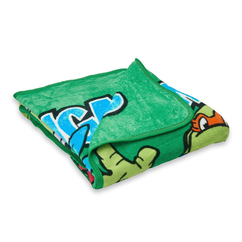 Northwest Teenage Mutant Ninja Turtles Micro Raschel Throw Blanket, 46" x 60", Cowabunga Dudes - Image 3